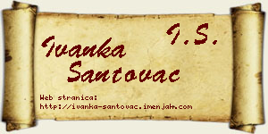 Ivanka Santovac vizit kartica